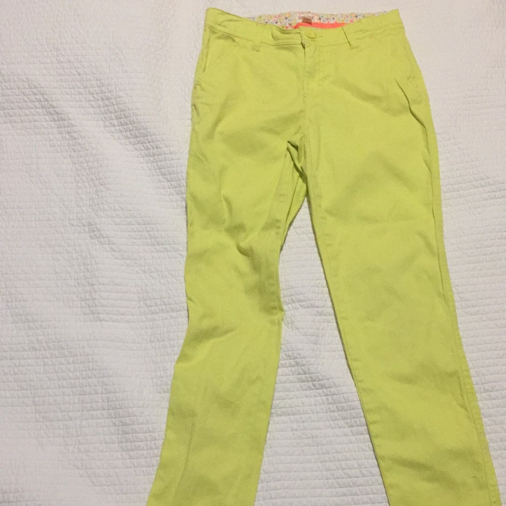 Bright yellow kids pants